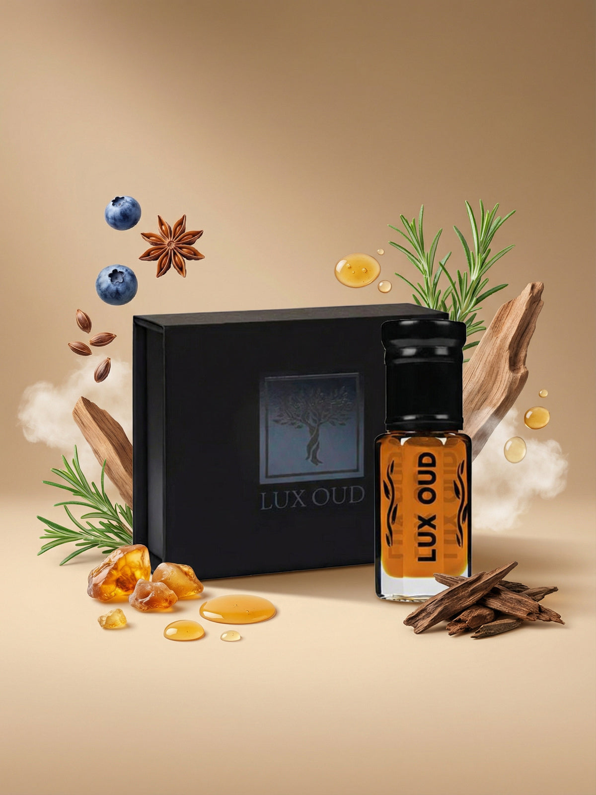 Honeyed Oud 3ml perfume oil included in The Everyday Trio