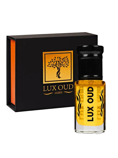 Lux Oud Oriental Leather Oud oil, featuring rich leather and warm oriental notes in a luxurious bottle.